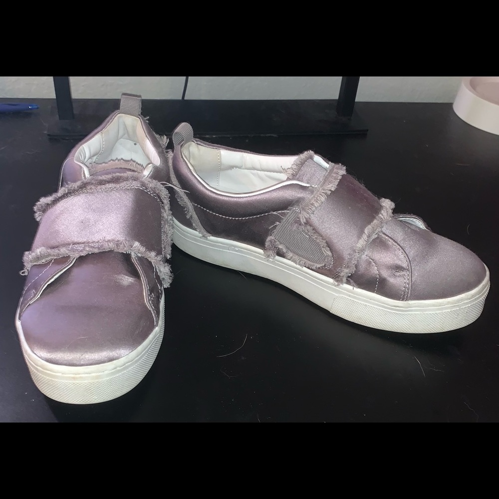Light purple, platform slip on shoes